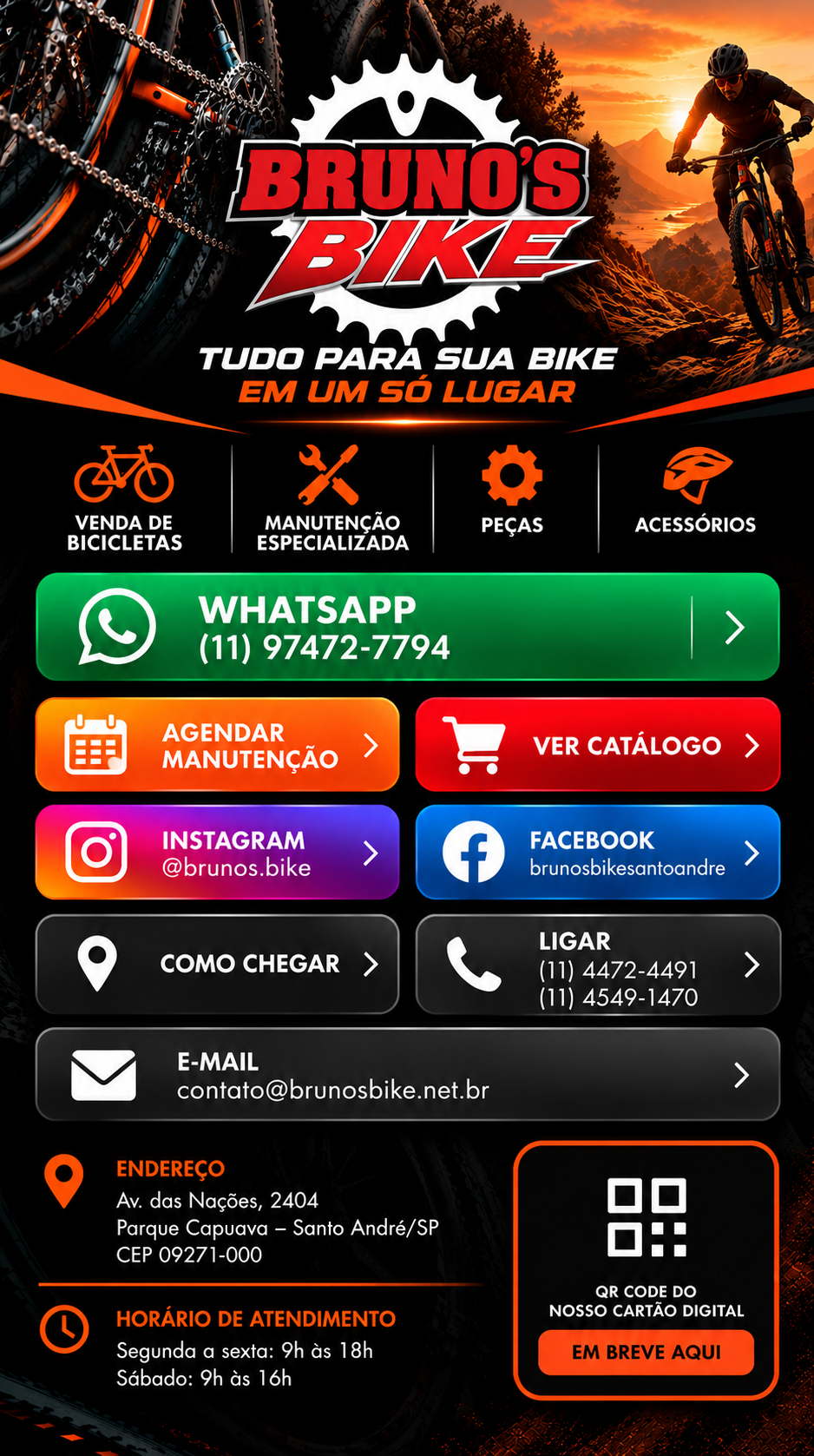 Cartão digital Bruno's Bike